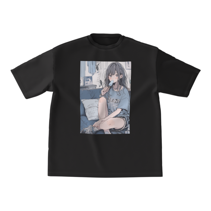 ビッグシルエットTシャツ - M - 正面まぐろ