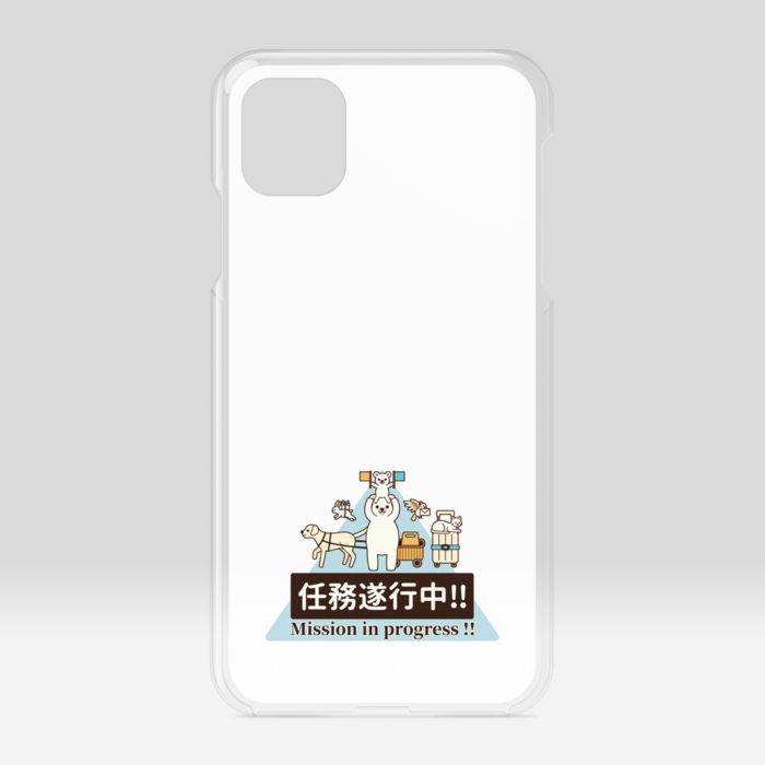 クリアiPhoneケース　白色　iPhone 11
