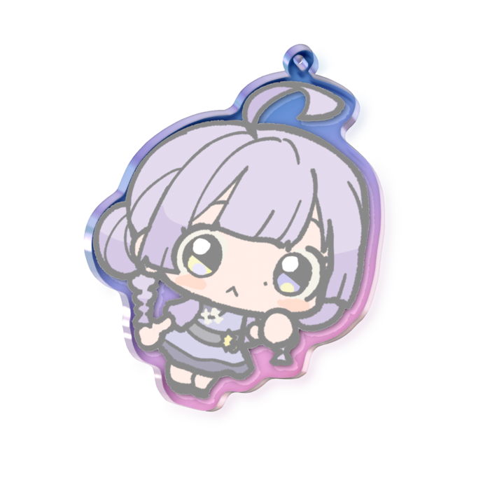 オーロラアクリルキーホルダー - 70 × 70mm