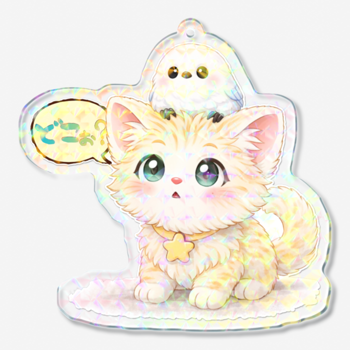 ホログラムアクリルキーホルダー - 70 × 70mm