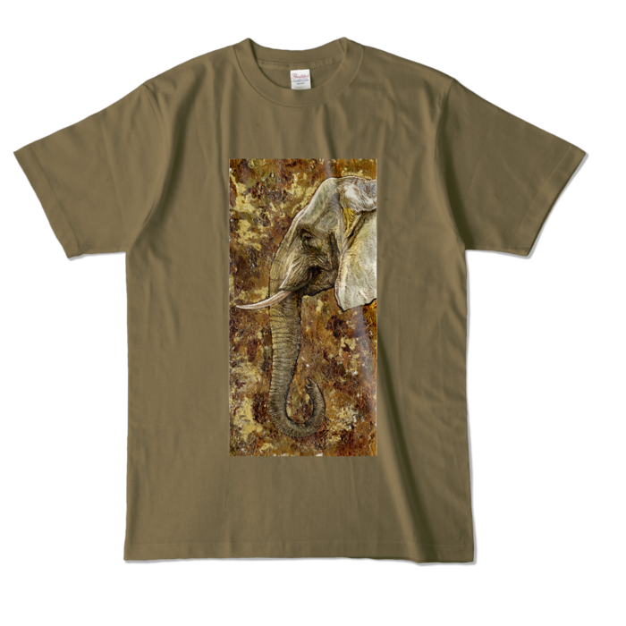 カラーTシャツ - L - オリーブ (濃色)