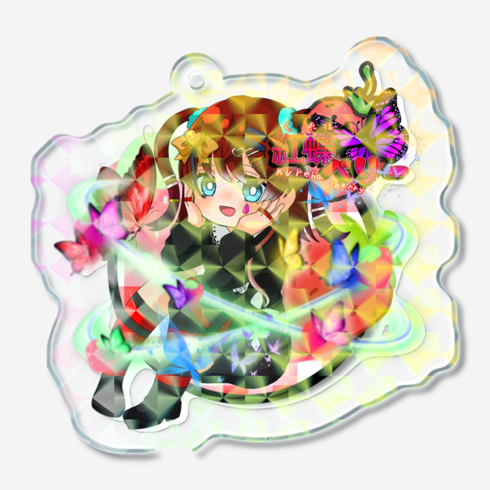 ホログラムアクリルキーホルダー - 50 × 50mm