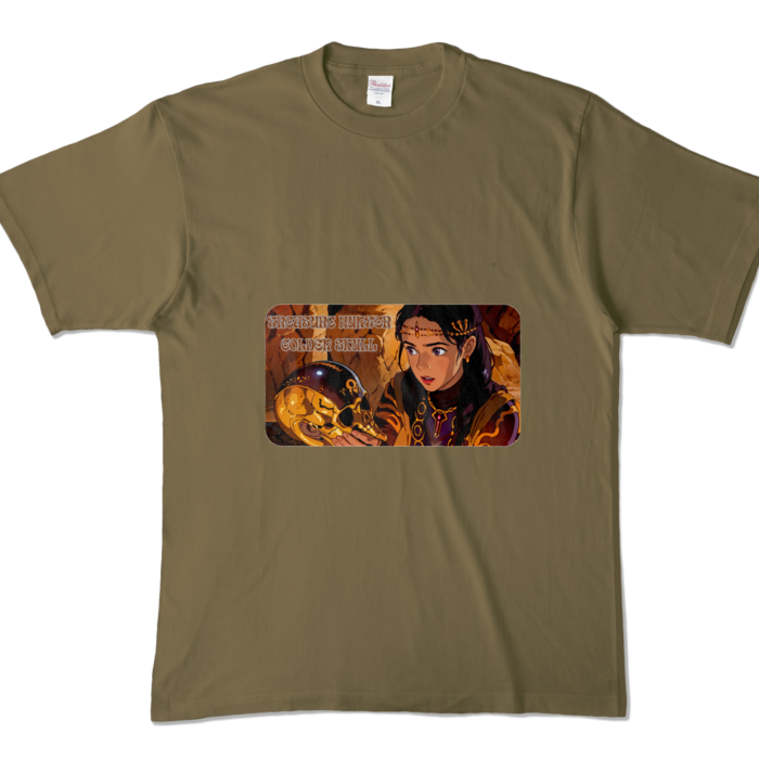 カラーTシャツ - XL - オリーブ (濃色)
