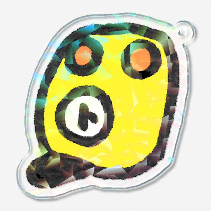 ホログラムアクリルキーホルダー - 50 × 50mm(イエロー)