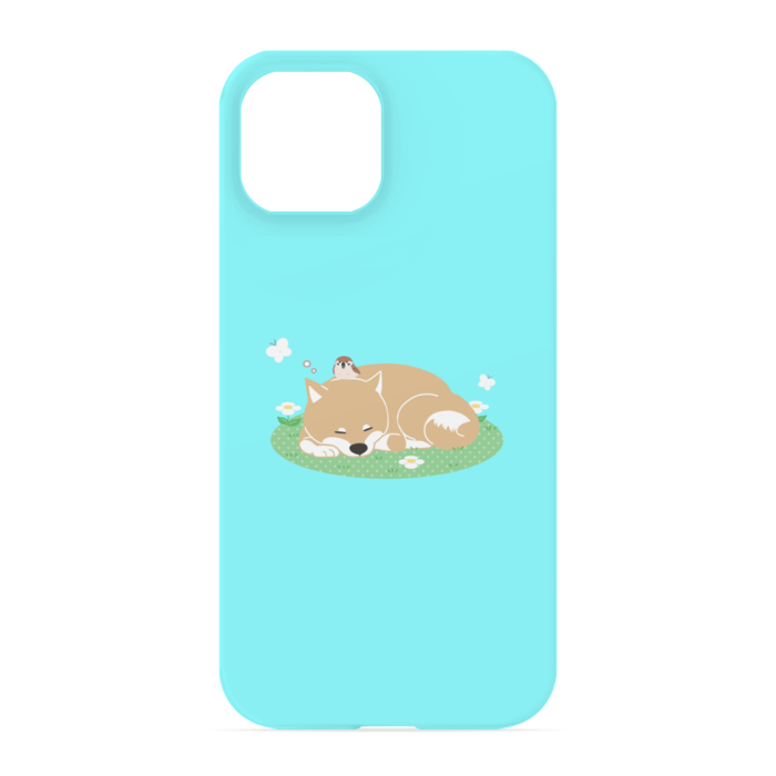 iPhone13ケース(ブルー) 正面印刷のみ