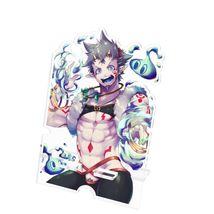 アクリルスマホスタンド - 100x160mm(ケーブル穴あり)