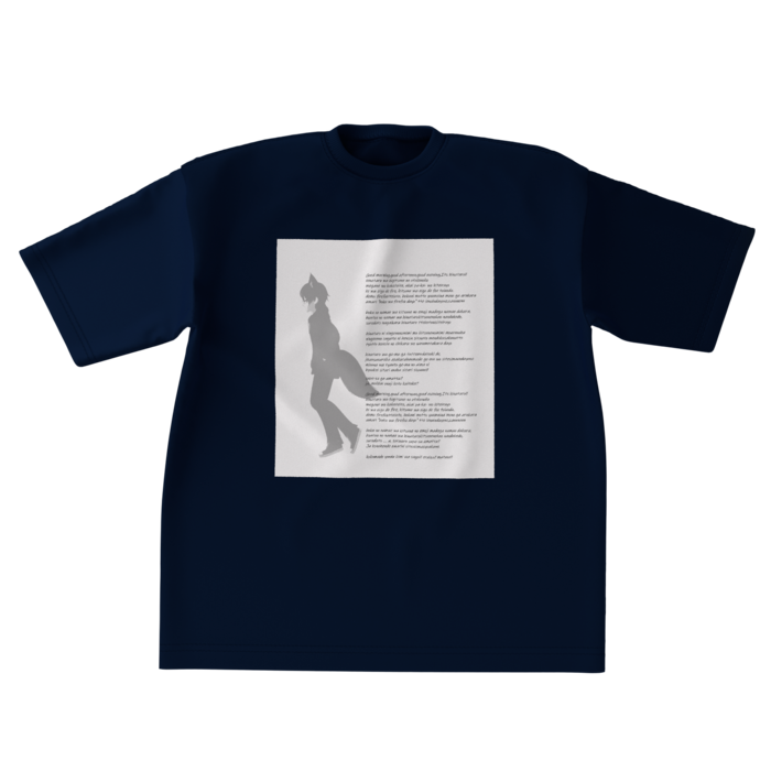 ビッグシルエットTシャツ - XL - ネイビー