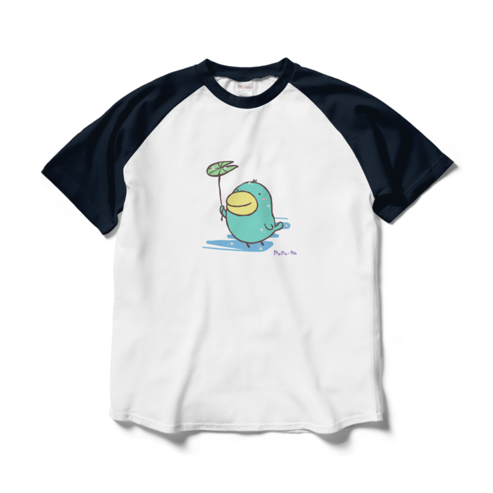 ラグランTシャツ - L - ホワイト×ネイビー