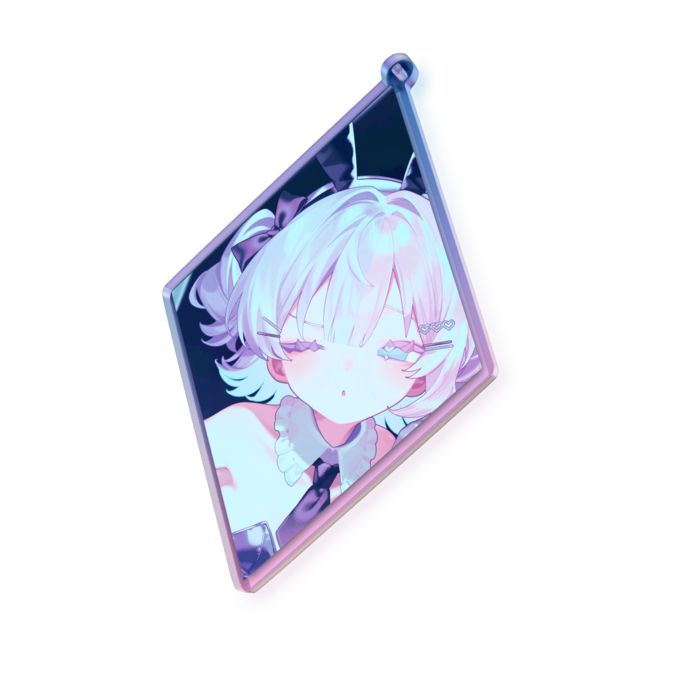 オーロラアクリルキーホルダー - 100 × 100mm