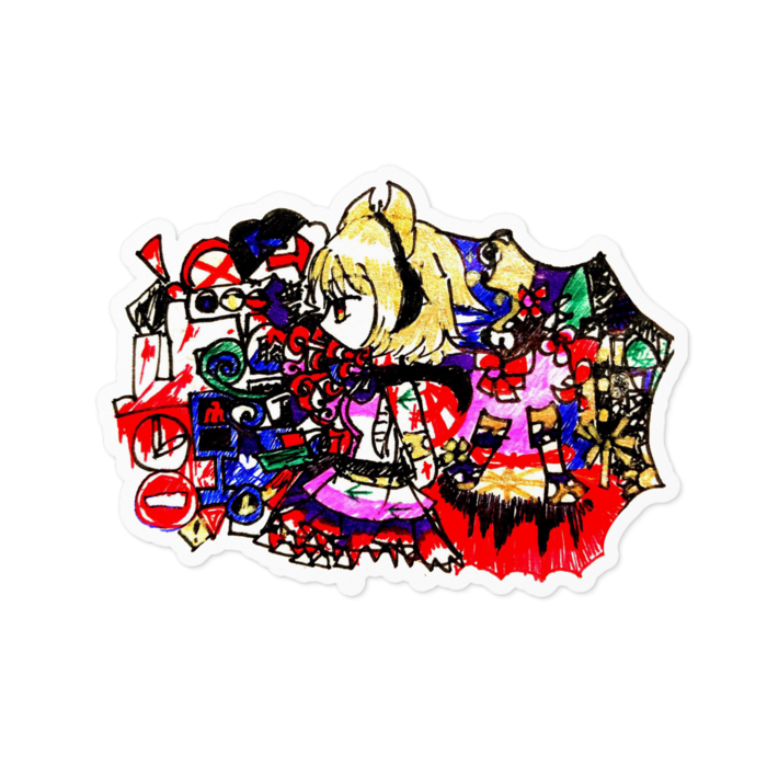 ステッカー - 100 x 100 (mm)