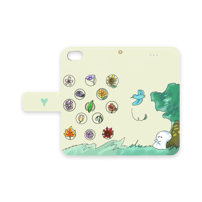 手帳型iPhoneケース - iPhone 8 / 7 / SE2 - ストラップ穴 あり