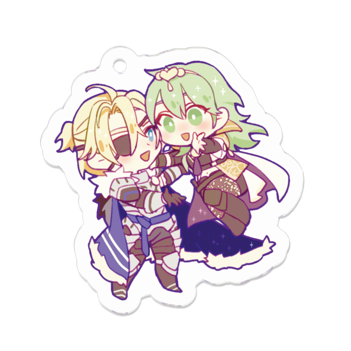 アクリルキーホルダー（コーティング） - 50 x 50 (mm)