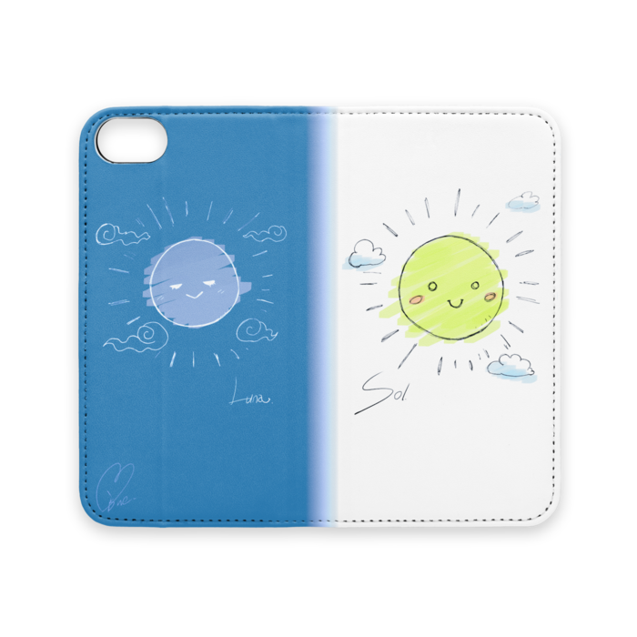 手帳型iPhoneケース（ベルトなし） - iPhone 8 / 7 / SE2 - ストラップ穴 なし