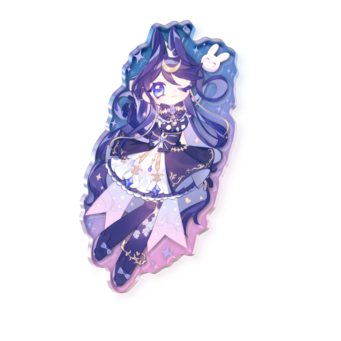 オーロラアクリルキーホルダー - 100 × 100mm