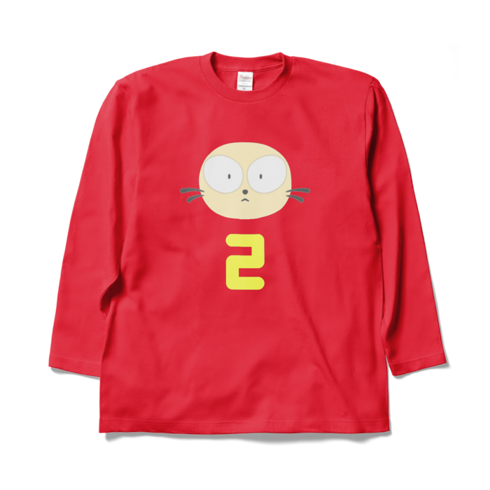 長袖Tシャツになったニィ - XL - レッド