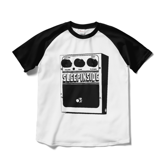 ラグランTシャツ - M - ホワイト×ブラック