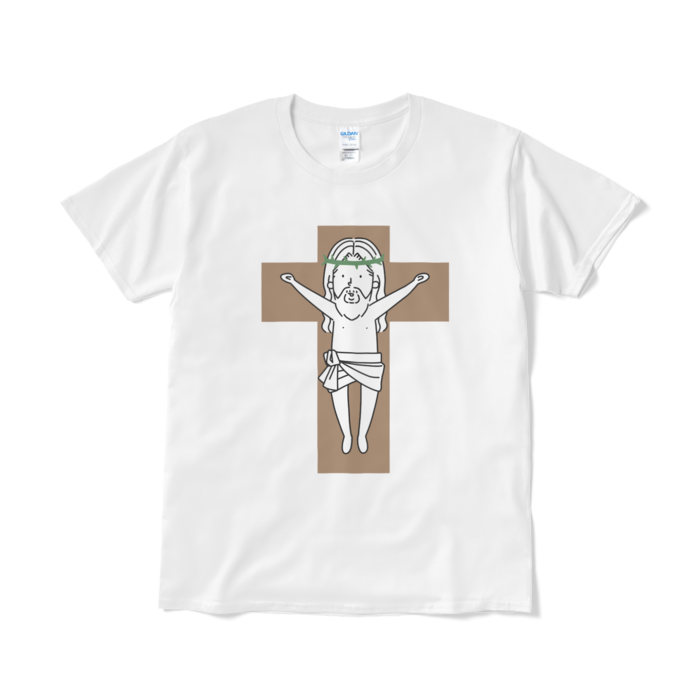 ゆるいイエスキリストTシャツ(短納期) - L - ホワイト