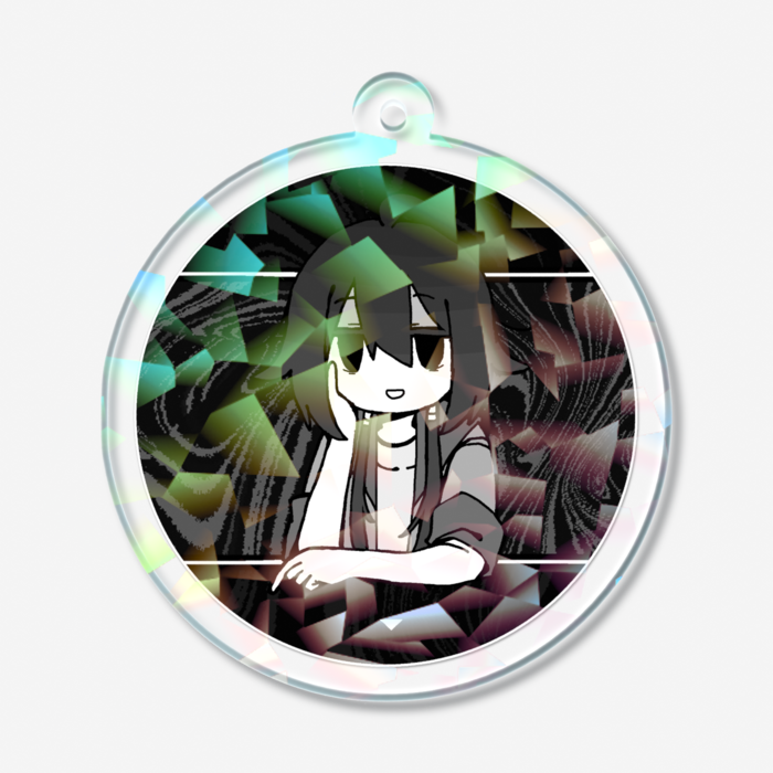 ホログラムアクリルキーホルダー - 50 × 50mm