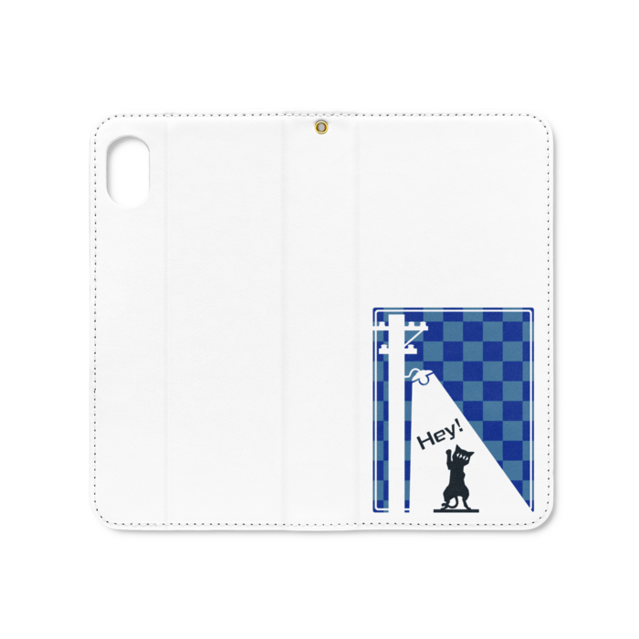 手帳型iPhoneケース(ベルトなし) - iPhone XR - ストラップ穴 あり