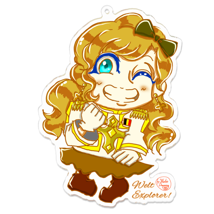 アクリルキーホルダー（コーティング） - 100 x 100 (mm)