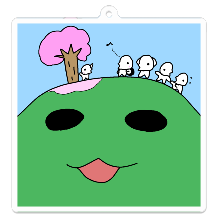 10.山の上にお花見を