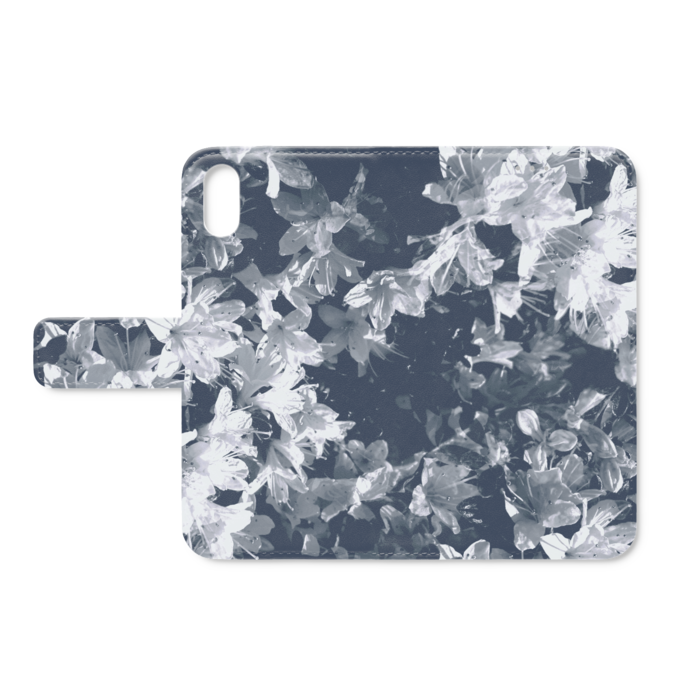 【Azalea(W)】手帳型iPhoneケース - iPhone XS / X - ストラップ穴 なし