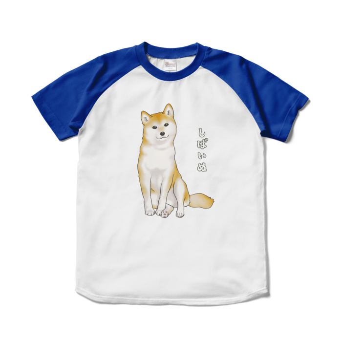 ラグランTシャツ - S - ホワイト×ロイヤルブルー / Size S, White & Royal Blue