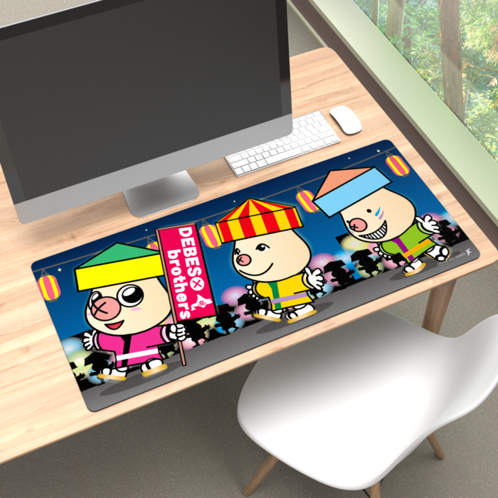 デベそブラザーズビッグバンプレイマット - 900 × 400mm