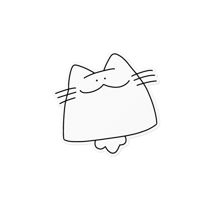 ステッカー白 - 160 x 160 (mm)