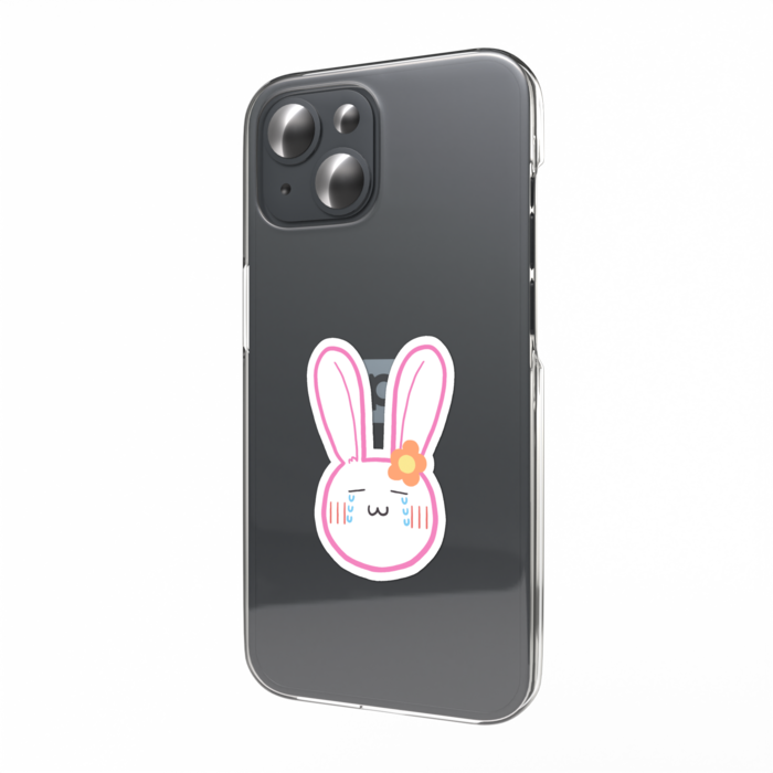 ぽこうさぎスマホステッカー（泣）