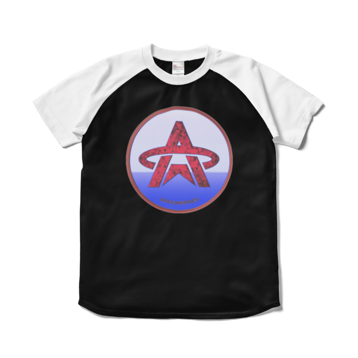 ラグランTシャツ - S - ブラック×ホワイト