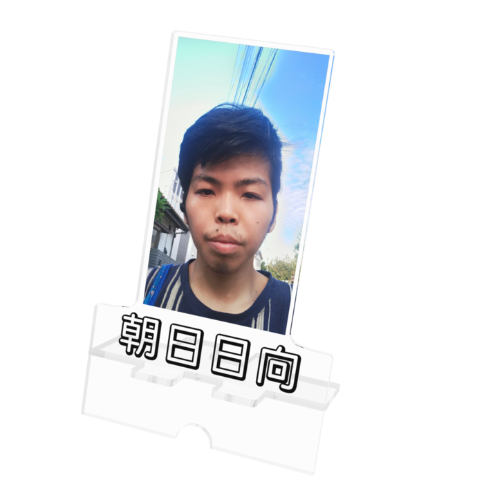 アクリルスマホスタンド - 100x160mm(ケーブル穴あり)