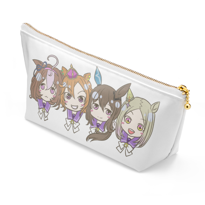 ポーチ - 長さ21.5cm / 高さ10cm - ホワイト
