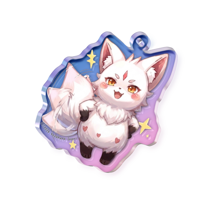 オーロラアクリルキーホルダー - 50 × 50mm