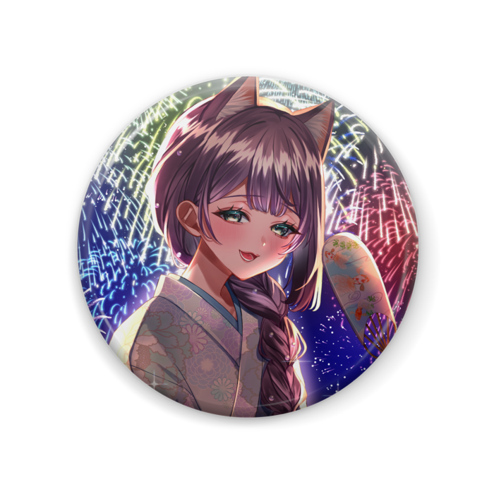 HICAT夏コラボ記念(花火)スチール缶バッジ - 57mm(1)