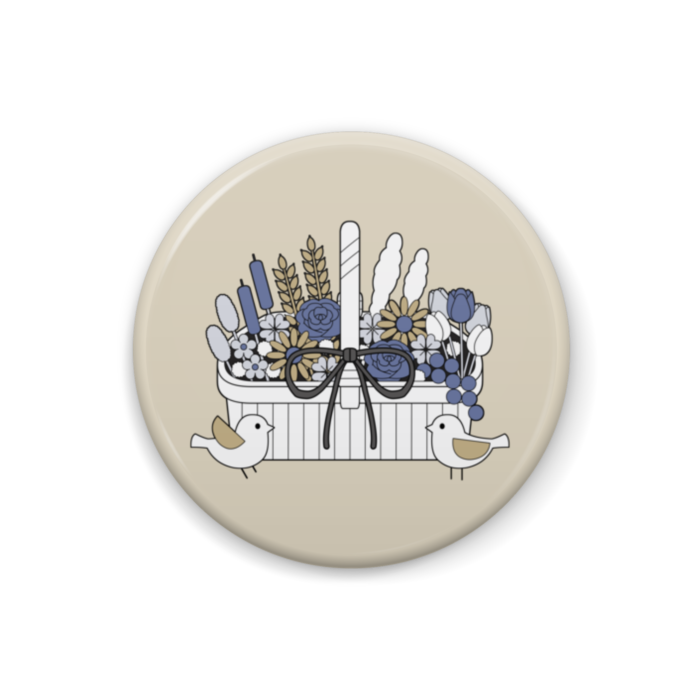 缶バッジA　円形　ベージュ　直径32mm