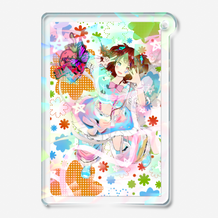 ホログラムアクリルキーホルダー - 50 × 50mm