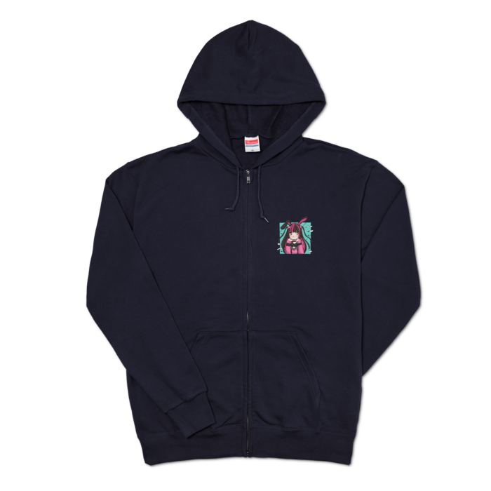 ジップパーカー - XL - ネイビー