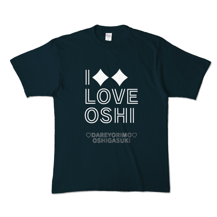カラーTシャツ(濃色) - XL - 両面 - ネイビー