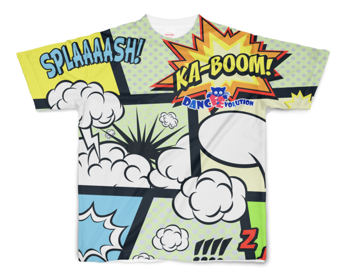 アメコミ風Tシャツ グリーン - S - 両面印刷