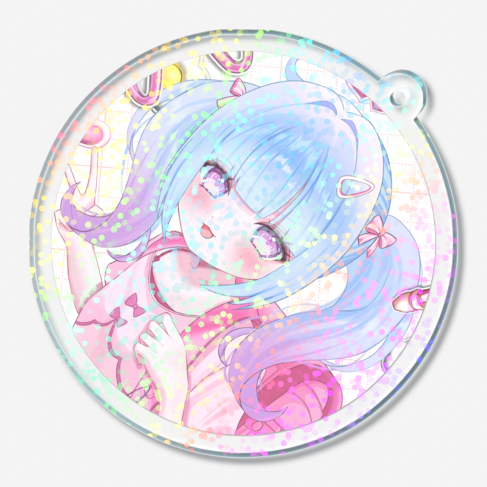 ホログラムアクリルキーホルダー - W50 × H50mm 以内