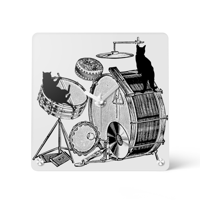 ドラムと黒猫の時計 musicat BOOTH