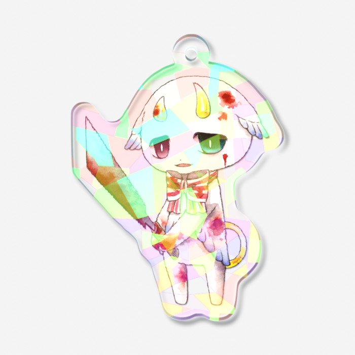 ホログラムアクリルキーホルダー - 50 × 50mm
