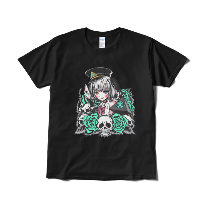 猫又先生のすてきなイラスト見せびらかし！Tシャツ - L - ブラック