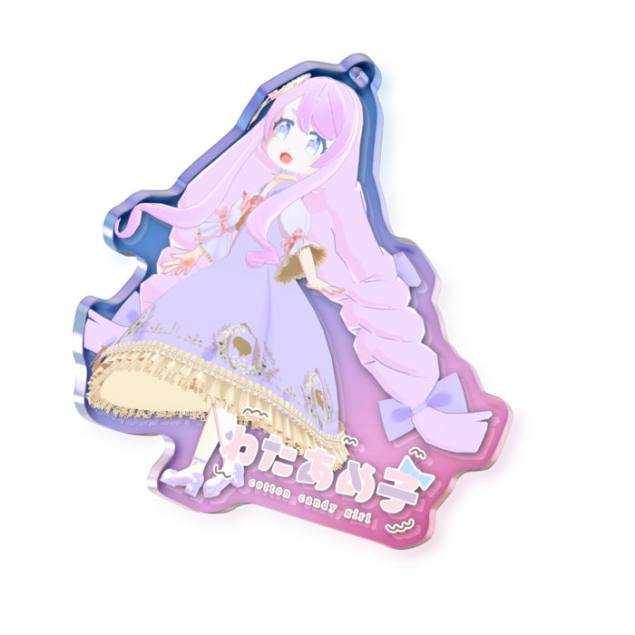 オーロラアクリルキーホルダー - 70 × 70mm