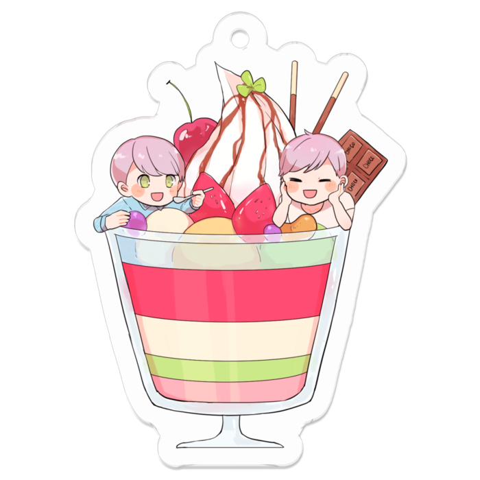 アクリルキーホルダー - 50 x 50 (mm)