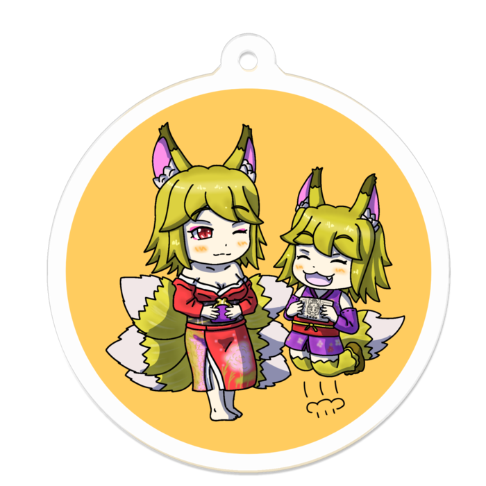 アクリルキーホルダー 円形縁取り- 50 x 50 (mm)