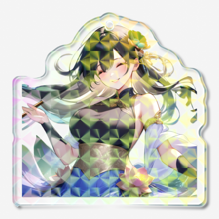 ホログラムアクリルキーホルダー - 50 × 50mm