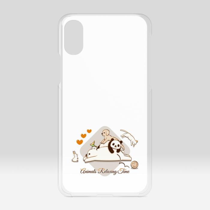 クリアiPhoneケース　白色　iPhone X / XS