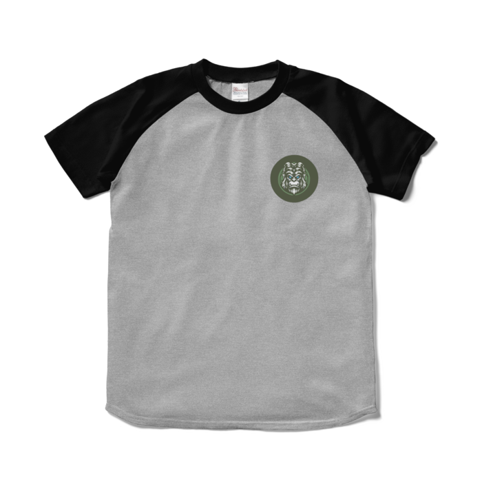 ラグランTシャツ - S - 杢グレー×ブラック